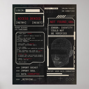 Beschädigt - Techno-Brutalist Streetwear Design Poster