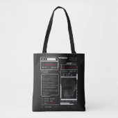 Beschädigt - Techno-Brutalist Streetwear Design Tasche (Vorderseite)