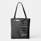 Beschädigt - Techno-Brutalist Streetwear Design Tasche (Rückseite)