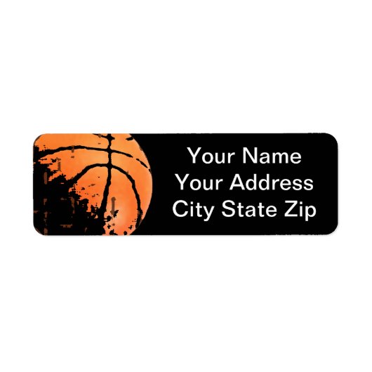 Beschädigte Basketball-weiße/schwarze Adressenmark (Vorne)