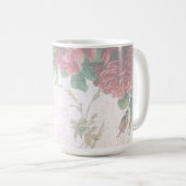 Beschädigte Rote Rosen, die auf Papier geschrieben Kaffeetasse (VorderseiteRechts)