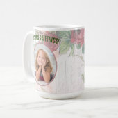 Beschädigte Rote Rosen, die auf Papier geschrieben Kaffeetasse (Vorderseite Links)