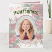 Beschädigte Rote Rosen, die auf Papier geschrieben Karte (Vorderseite)