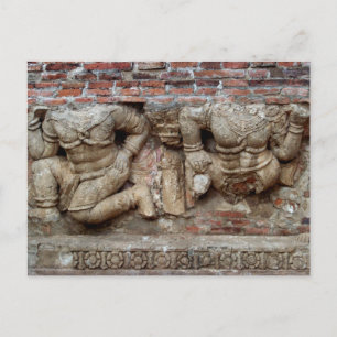 Beschädigte thailändische Krieger Postkarte