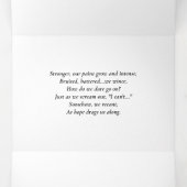 Beschädigte und akkubetriebene Karte (Innenseite Mitte)