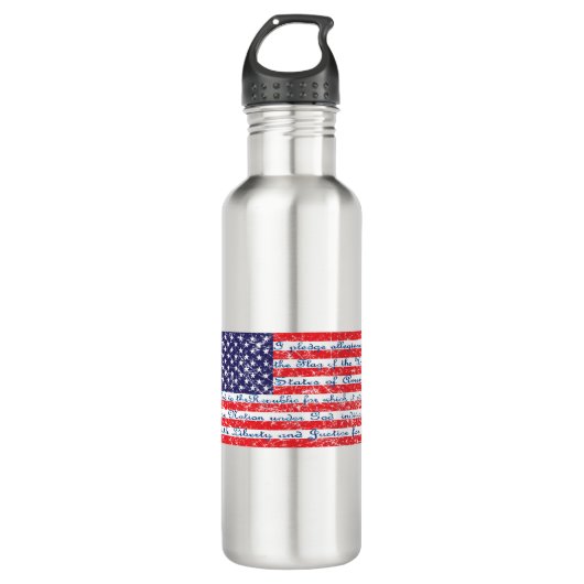 Beschädigte Verpflegungsflagge Edelstahlflasche (Vorderseite)