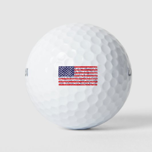 Beschädigte Verpflegungsflagge Golfball (Vorderseite)