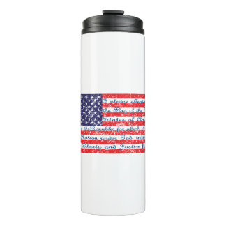 Beschädigte Verpflegungsflagge Thermosbecher