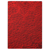 Beschädigtes rotes Metall Klemmbrett (Rückseite)