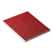 Beschädigtes rotes Metall Notizblock (angewinkelt)