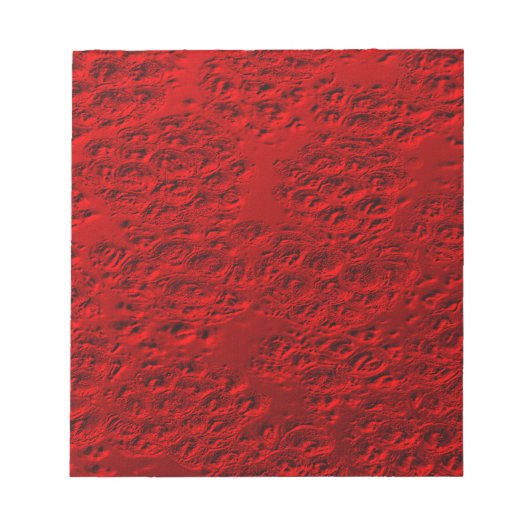 Beschädigtes rotes Metall Notizblock (Vorderseite)