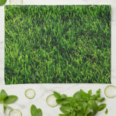 Beschaffenheit des grünen Grases von einem Küchentuch (Gefaltet)