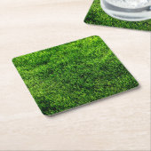 Beschaffenheit des grünen Grases von einem Rechteckiger Pappuntersetzer (angewinkelt)