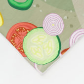 Beschaffenheit mit Scheiben des Gemüses Fleecedecke (Ecke)