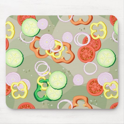 Beschaffenheit mit Scheiben des Gemüses Mousepad (Vorne)