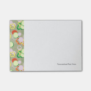 Beschaffenheit mit Scheiben des Gemüses Post-it Klebezettel