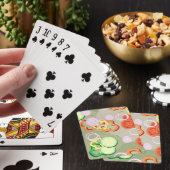 Beschaffenheit mit Scheiben des Gemüses Spielkarten (In Situ)