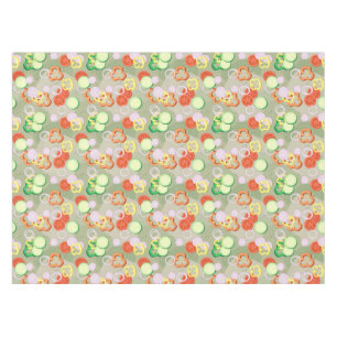 Beschaffenheit mit Scheiben des Gemüses Tischdecke