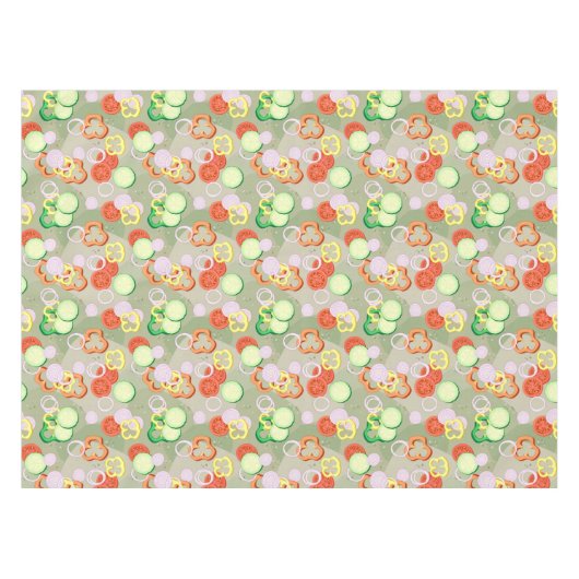 Beschaffenheit mit Scheiben des Gemüses Tischdecke (Vorderseite (Horizontal))