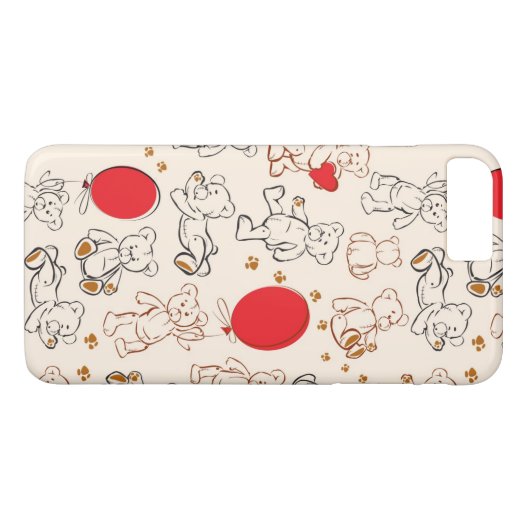 Beschaffenheit mit Teddybären Case-Mate iPhone Hülle (Rückseite (Horizontal))