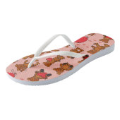 Beschaffenheit mit Teddybären, Herzen Badesandalen (Schrägansicht)