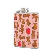 Beschaffenheit mit Teddybären, Herzen Flachmann (Links)