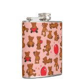 Beschaffenheit mit Teddybären, Herzen Flachmann (Rechts)