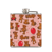 Beschaffenheit mit Teddybären, Herzen Flachmann (Rückseite)