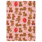 Beschaffenheit mit Teddybären, Herzen Klemmbrett (Rückseite)