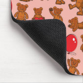 Beschaffenheit mit Teddybären, Herzen Mousepad (Ecke)