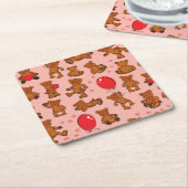 Beschaffenheit mit Teddybären, Herzen Rechteckiger Pappuntersetzer (angewinkelt)