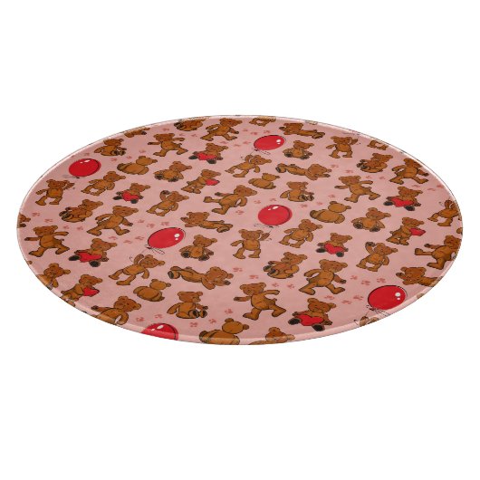 Beschaffenheit mit Teddybären, Herzen Schneidebrett (Ecke)