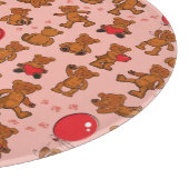 Beschaffenheit mit Teddybären, Herzen Schneidebrett (Ecke)