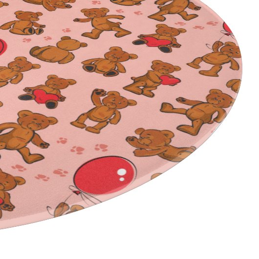 Beschaffenheit mit Teddybären, Herzen Schneidebrett (Ecke)