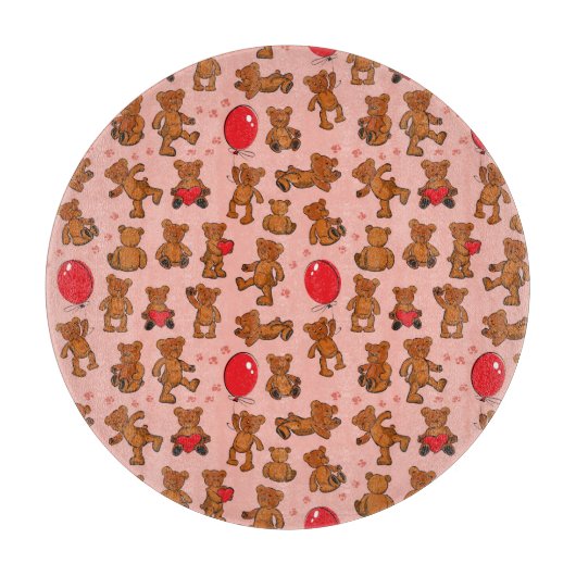 Beschaffenheit mit Teddybären, Herzen Schneidebrett (Vorderseite)