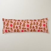 Beschaffenheit mit Teddybären, Herzen Seitenschläferkissen (Rückseite)