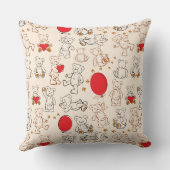 Beschaffenheit mit Teddybären Kissen (Rückseite)