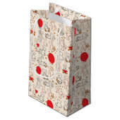 Beschaffenheit mit Teddybären Kleine Geschenktüte (Rückseite Schrägansicht)