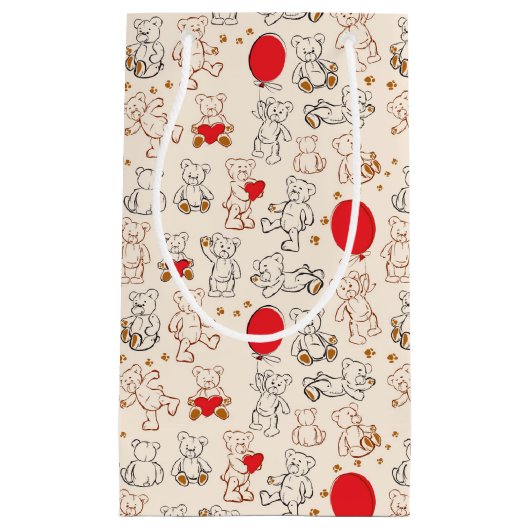 Beschaffenheit mit Teddybären Kleine Geschenktüte (Vorderseite)