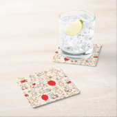 Beschaffenheit mit Teddybären Rechteckiger Pappuntersetzer (Vor Ort)