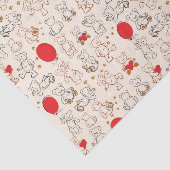 Beschaffenheit mit Teddybären Seidenpapier (Ausschnitt)