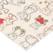 Beschaffenheit mit Teddybären Tischdecke (Schrägansicht)