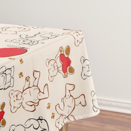 Beschaffenheit mit Teddybären Tischdecke (Beispiel)