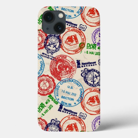 Beschaffenheit mit wirklichen Stempeln Case-Mate iPhone Hülle (Rückseite)