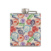 Beschaffenheit mit wirklichen Stempeln Flachmann (Rückseite)