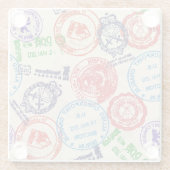 Beschaffenheit mit wirklichen Stempeln Glasuntersetzer (Rückseite)