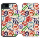 Beschaffenheit mit wirklichen Stempeln Incipio iPhone Geldbeutel-Hülle (Folio Geöffnet)