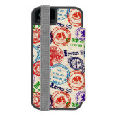 Beschaffenheit mit wirklichen Stempeln Incipio iPhone Geldbeutel-Hülle (Folio Rückseite)