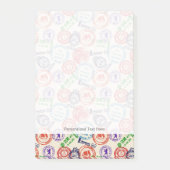 Beschaffenheit mit wirklichen Stempeln Post-it Klebezettel (Vorderseite)