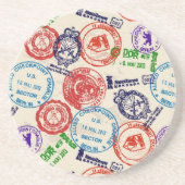 Beschaffenheit mit wirklichen Stempeln Sandstein Untersetzer (Vorne)